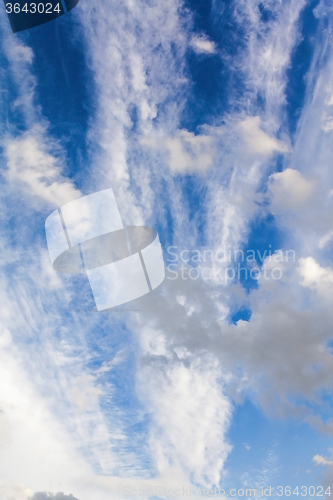 Image of the blue sky with clouds  