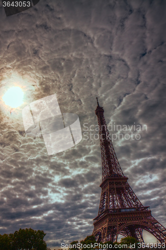 Image of Clouds over Eiffel Tower