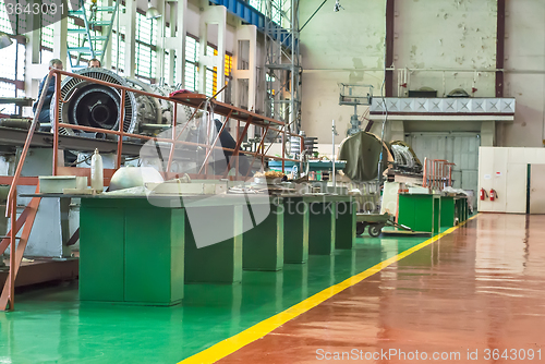 Image of Shop on assembly of aviation engines.Tyumen.Russia