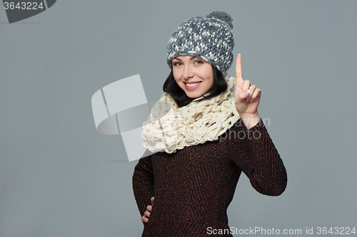 Image of Christmas girl, winter concept.