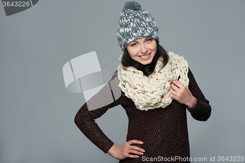 Image of Christmas girl, winter concept.