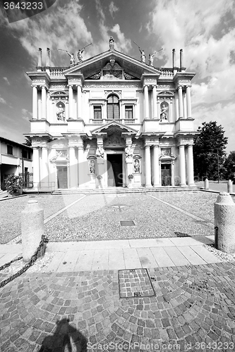 Image of column old architecture in italy europe milan religion       and