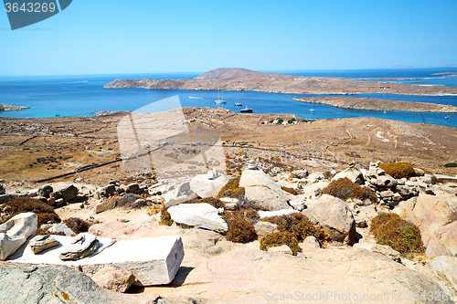 Image of temple  in delos greece the 