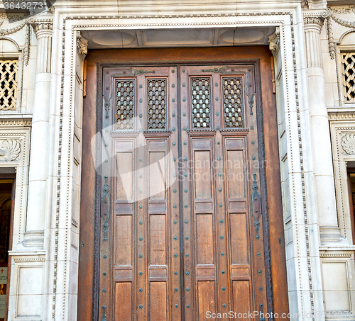 Image of door westminster  cathedral in london england old  construction 