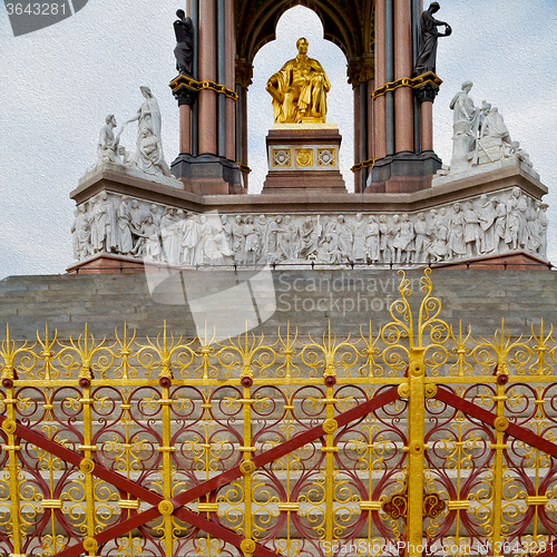 Image of albert monument in london england kingdome and old construction