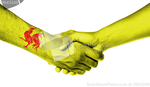 Image of Man and woman shaking hands