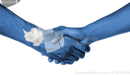 Image of Man and woman shaking hands