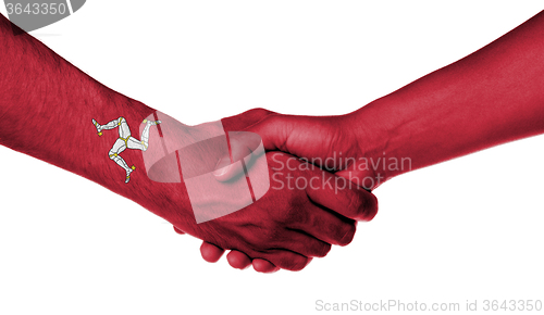 Image of Man and woman shaking hands