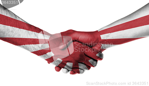 Image of Man and woman shaking hands