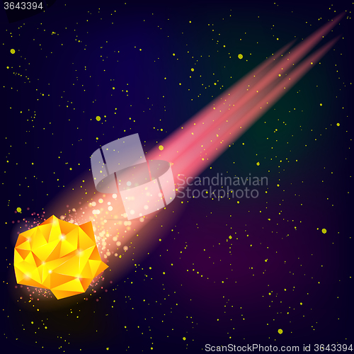 Image of Falling Orange Meteor