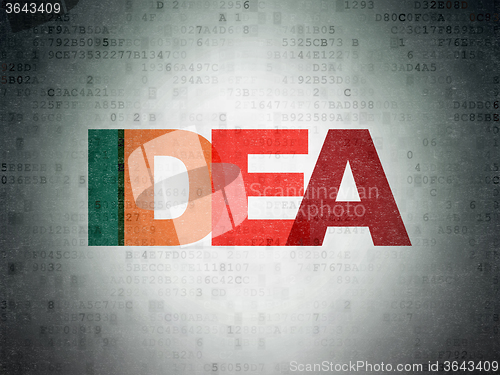 Image of Marketing concept: Idea on Digital Paper background