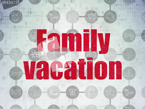 Image of Travel concept: Family Vacation on Digital Paper background