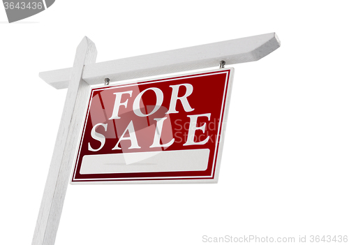 Image of Home For Sale Real Estate Sign on White