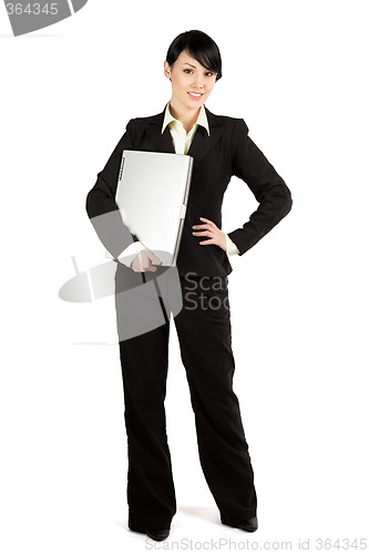 Image of Businesswoman and laptop