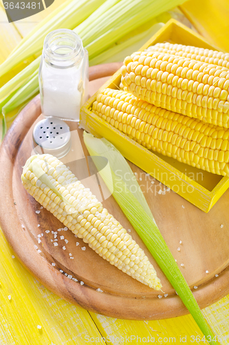 Image of boiled corn with salt