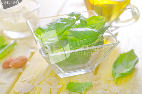 Image of ingredients for pesto sauce