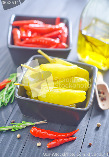 Image of chilli peppers and peppercini