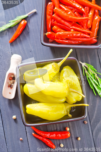Image of chilli peppers and peppercini