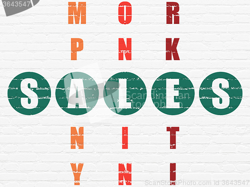 Image of Marketing concept: Sales in Crossword Puzzle