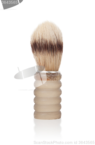 Image of Old shaving brush isolated on white