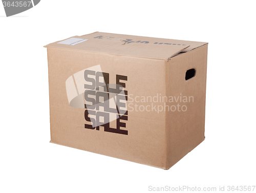 Image of Closed cardboard box, isolated