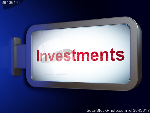 Image of Banking concept: Investments on billboard background