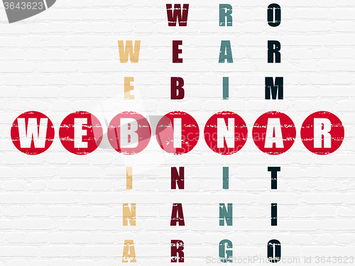 Image of Studying concept: Webinar in Crossword Puzzle