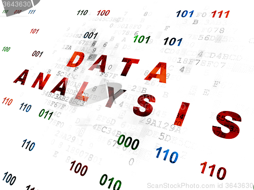 Image of Information concept: Data Analysis on Digital background