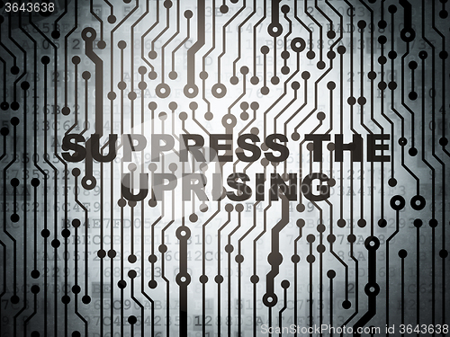 Image of Political concept: circuit board with Suppress The Uprising