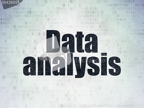 Image of Data concept: Data Analysis on Digital Paper background