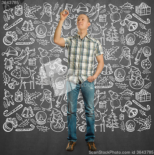 Image of Man Looking For Christmas Gifts