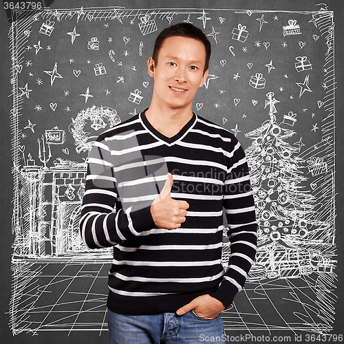 Image of Man Looking For Christmas Gifts