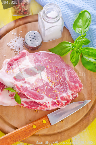 Image of raw meat with spice