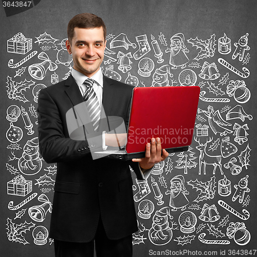Image of Man Looking For Christmas Gifts