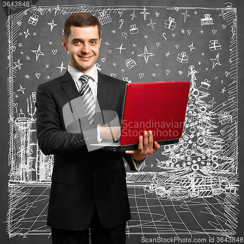 Image of Man Looking For Christmas Gifts