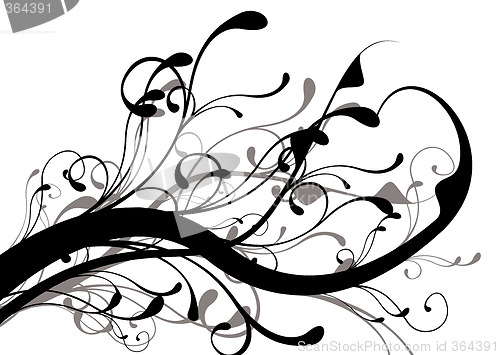 Image of abstract floral mono