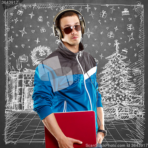 Image of Man Looking For Christmas Gifts