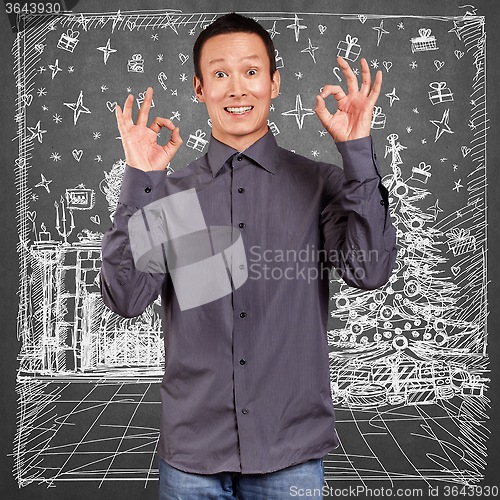 Image of Man Looking For Christmas Gifts