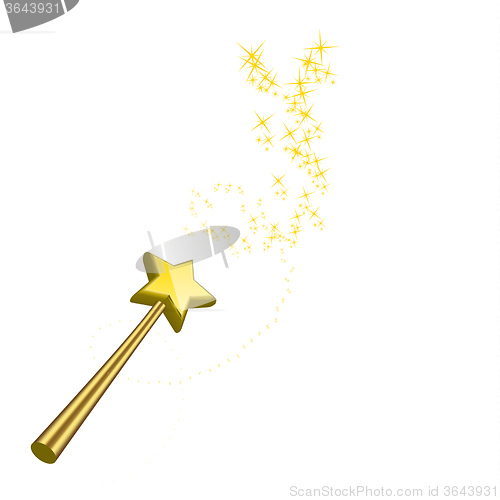 Image of Magic wand vector illustration on white