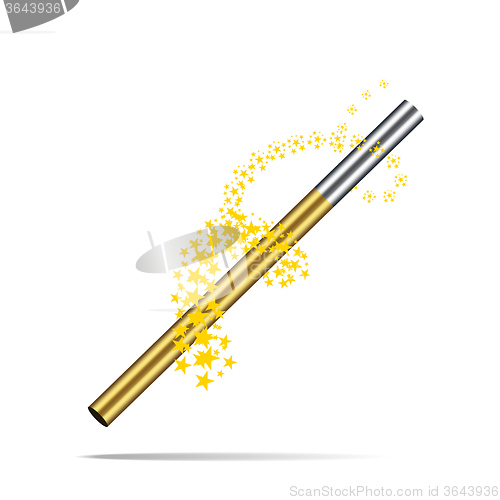 Image of Magic wand vector illustration on white