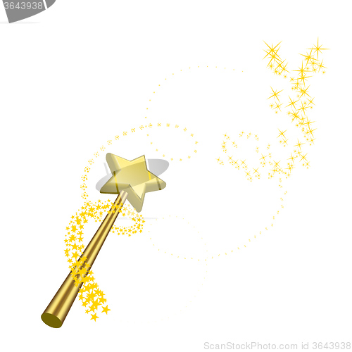 Image of Magic wand vector illustration on white