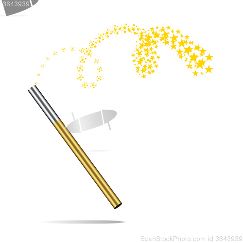 Image of Magic wand vector illustration on white