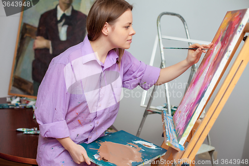 Image of Creative artist for drawing in the studio