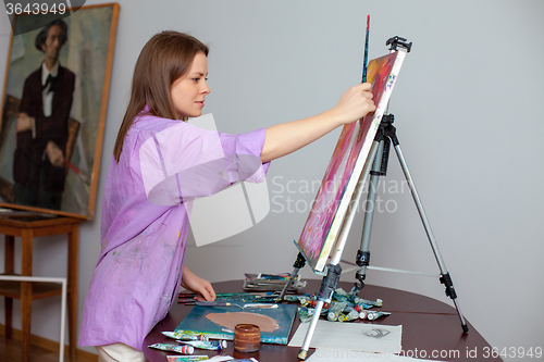 Image of Creative artist for drawing in the studio