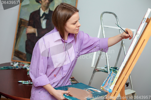 Image of Creative artist for drawing in the studio