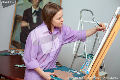 Image of Creative artist for drawing in the studio