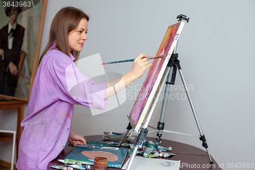 Image of Creative artist for drawing in the studio