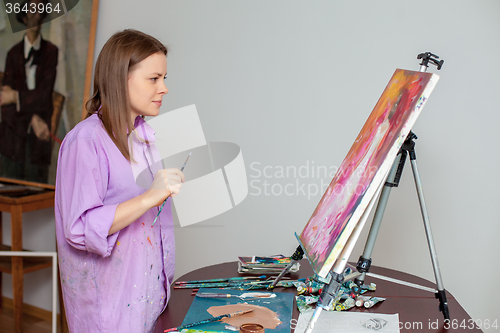 Image of Creative artist for drawing in the studio