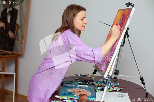 Image of Creative artist for drawing in the studio