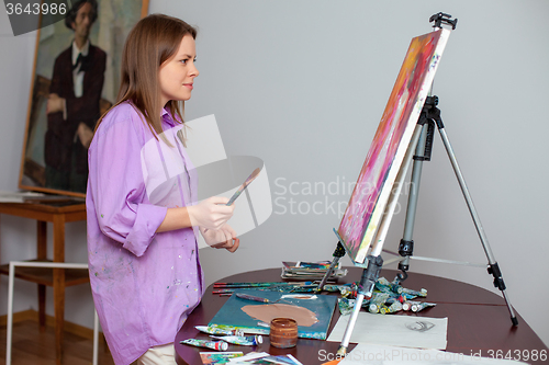 Image of Creative artist for drawing in the studio